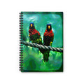 Lorikeet Duo Spiral Notebook — Colorful Tropical Bird Ruled Journal