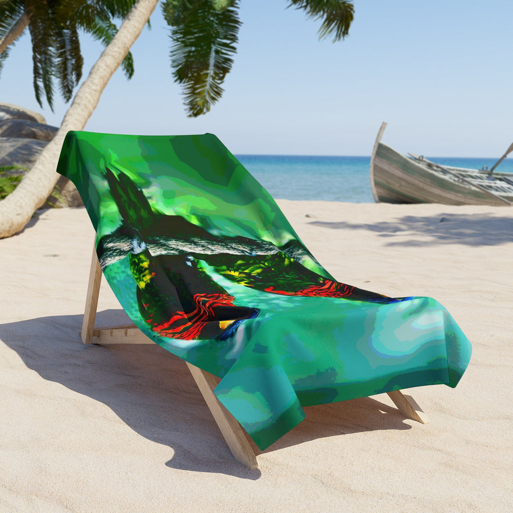 Tropical Lorikeet Beach Towel — Vibrant Print for Summer, Pool & Vacation