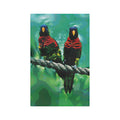Parrot Pair Microfiber Tea Towel — Colorful Tropical Bird Kitchen Towel