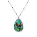 Tropical Parrot Oval Necklace | Bird Photography Pendant