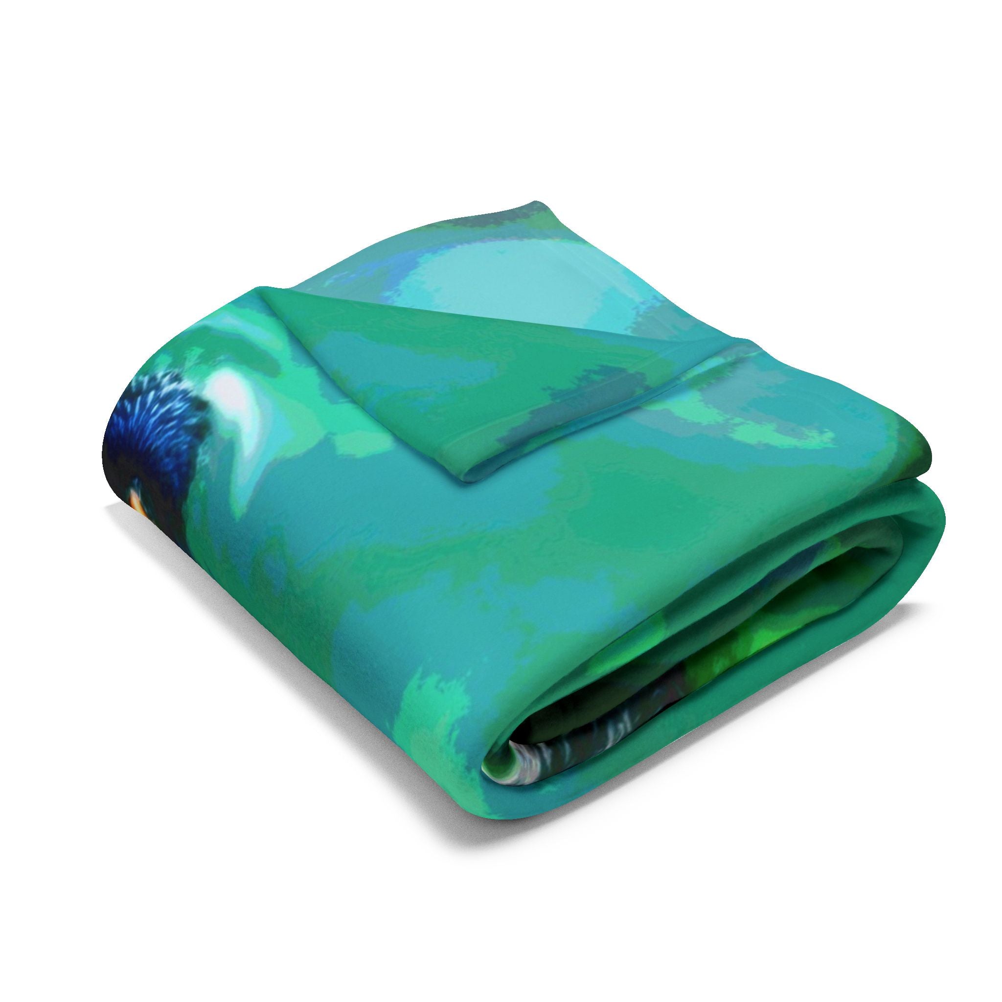 Lorikeet Art Fleece Blanket — Colorful Rainbow Lorikeet Throw for Bird Lovers