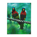 Lorikeet Art Fleece Blanket — Colorful Rainbow Lorikeet Throw for Bird Lovers