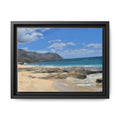 Framed Matte Canvas Wall Art — Coastal Beach Landscape Print