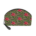 Floral Hibiscus Makeup Bag — Tropical Pink Flower Cosmetic Pouch