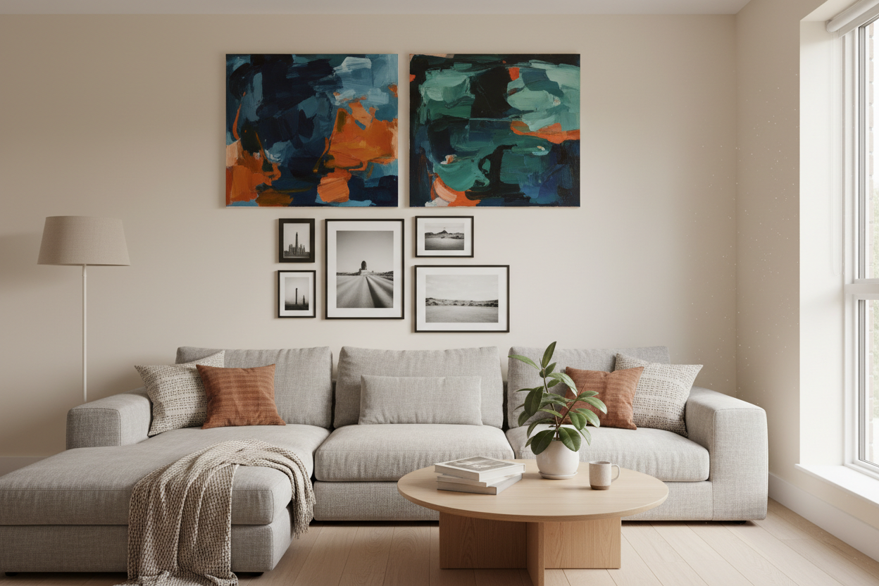 Interior room with art